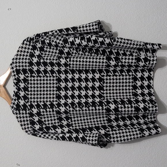 Shein Curve Houndstooth Semi Cropped Short Sleeve Top Plus Size 4XL - Picture 6 of 10